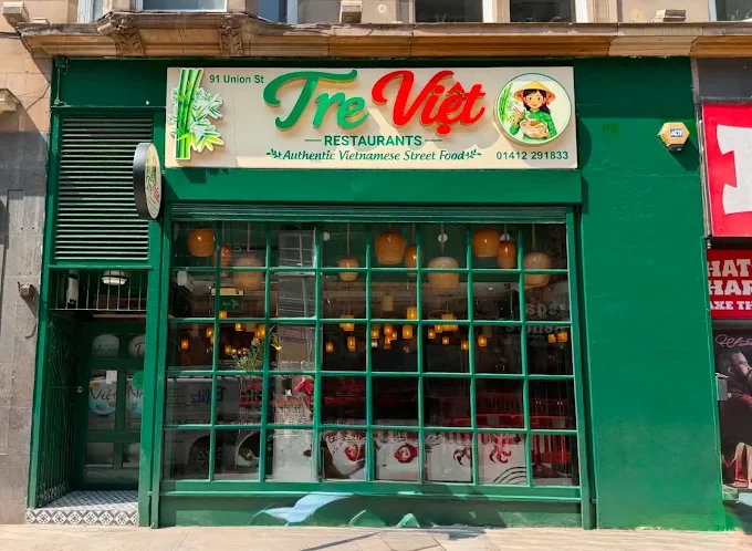 Tre Viet Restaurant storefront on Union Street, Glasgow